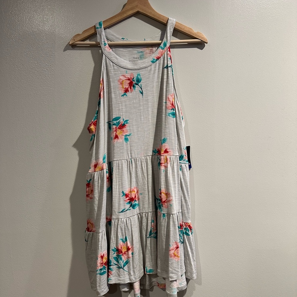 Torrid Gray Floral Dress